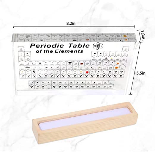 Authentic Element Showcase – Acrylic Periodic Table with 83 Real Samples