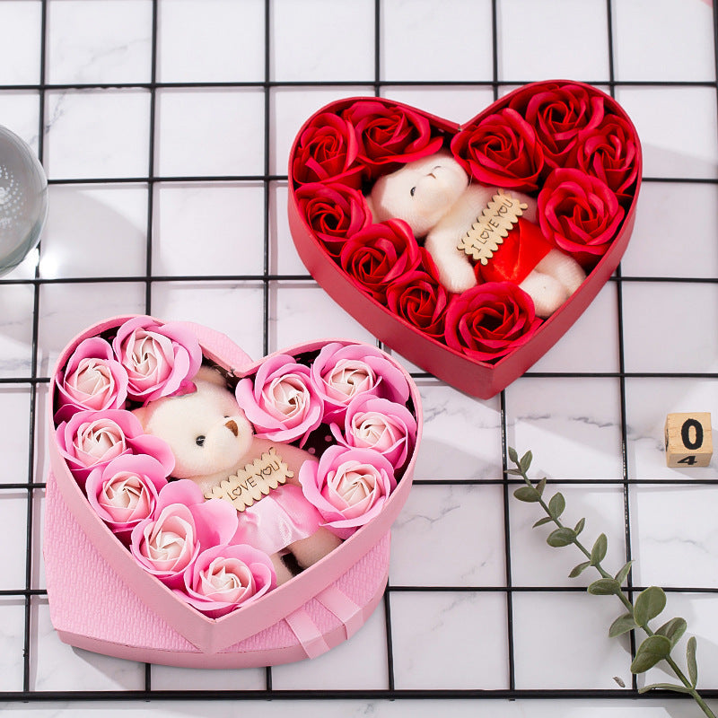 Heart-shaped Rose Gift Box (Valentine's Day Christmas Mother's Day Birthday Gift)