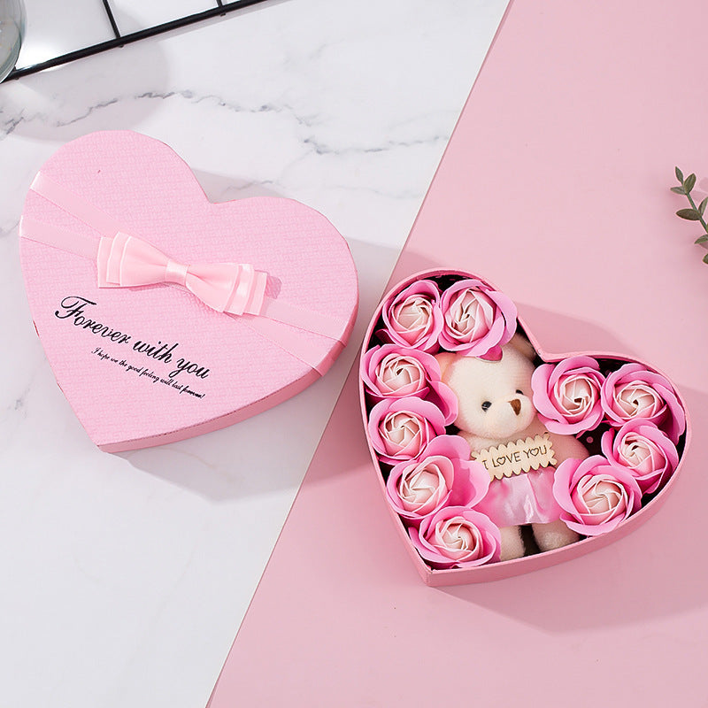 Heart-shaped Rose Gift Box (Valentine's Day Christmas Mother's Day Birthday Gift)