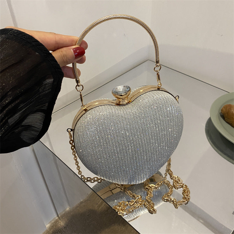 Sparkle Heart Evening Clutch