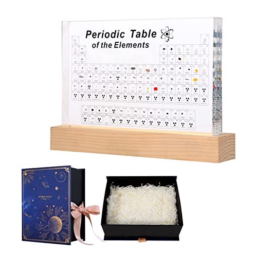 Authentic Element Showcase – Acrylic Periodic Table with 83 Real Samples