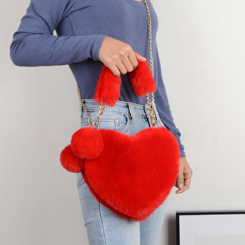 Plush Heart Love Bag