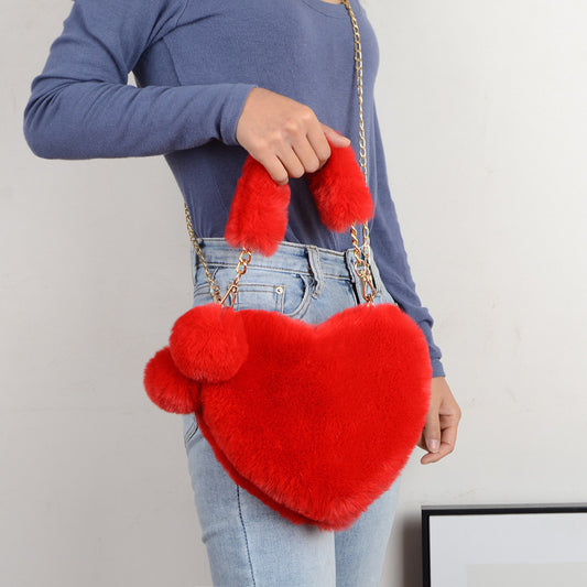 Plush Heart Love Bag