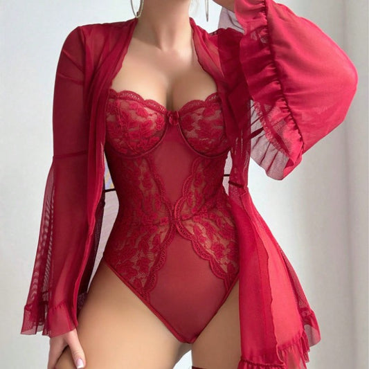 Wine Lace Slip & Camisole