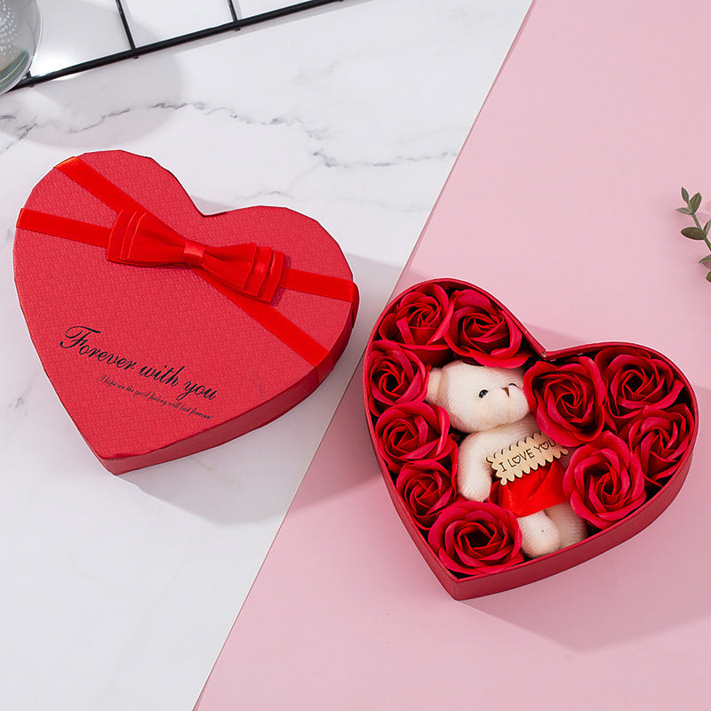 Heart-shaped Rose Gift Box (Valentine's Day Christmas Mother's Day Birthday Gift)