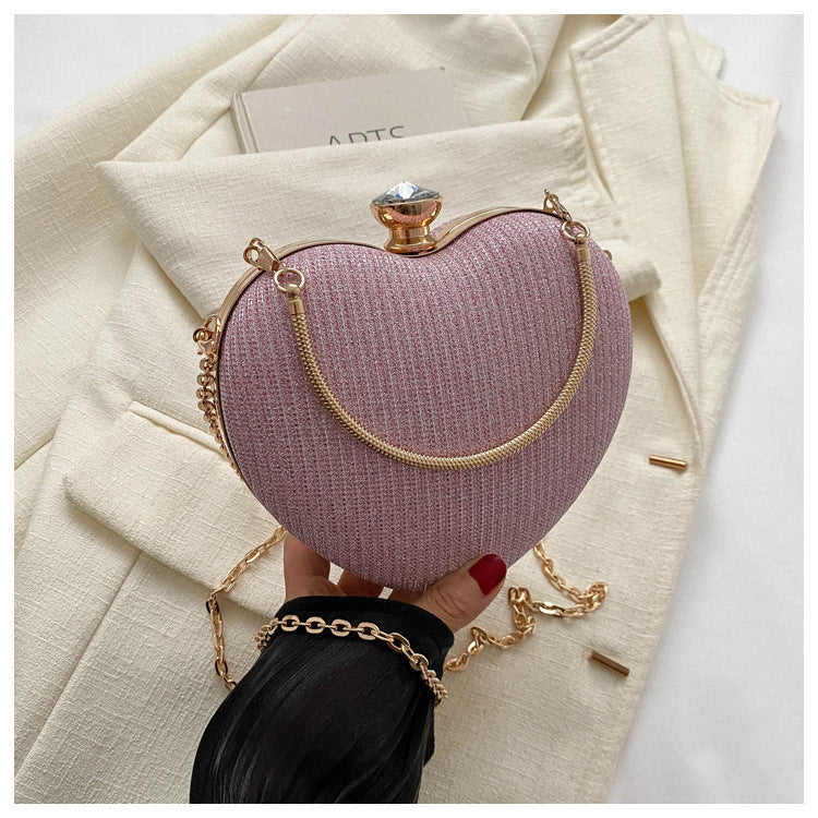 Sparkle Heart Evening Clutch