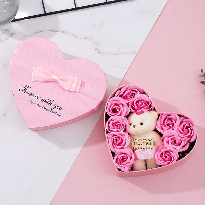 Heart-shaped Rose Gift Box (Valentine's Day Christmas Mother's Day Birthday Gift)